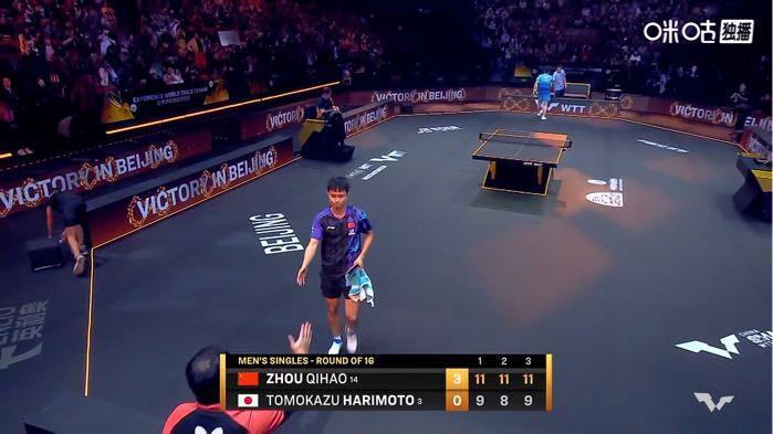 WTT北京站：周启豪3-0张本智和晋级男单8强，国乒男队还剩2人
